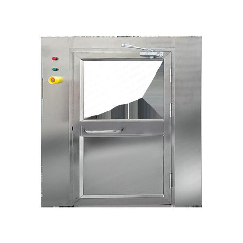 Oversized Floor To Ceiling Air Shower Cargo SS Air Shower Double Sliding Doors