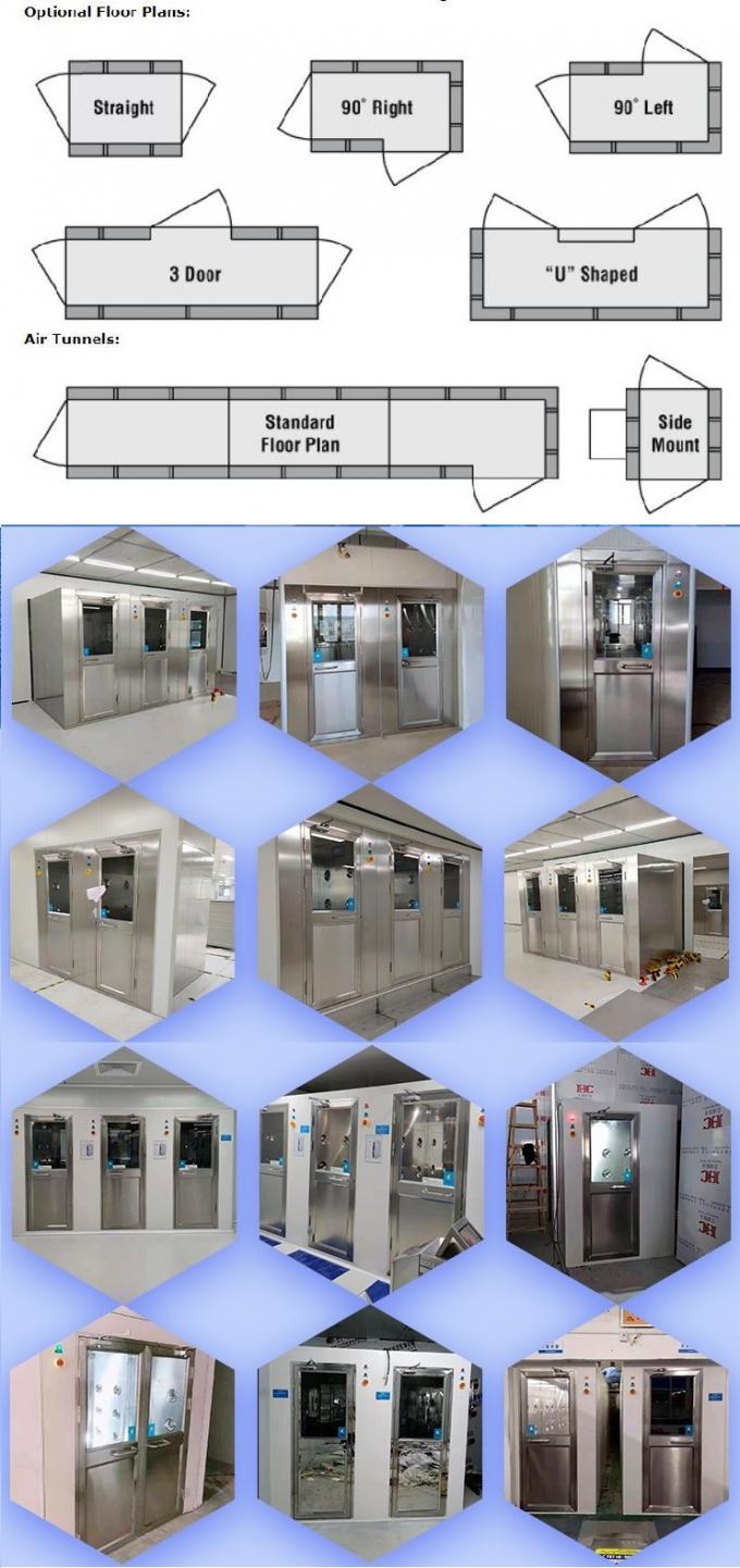 Phòng tắm khí thông minh 1500W Phòng tắm khí phòng sạch tùy chỉnh cho phòng thí nghiệm 10