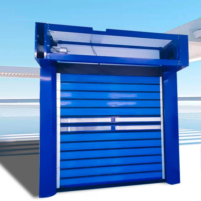 Cửa cuốn điện chống cháy nổ ngoài trời cho nhà để xe bằng vải chống cháy nổ 0