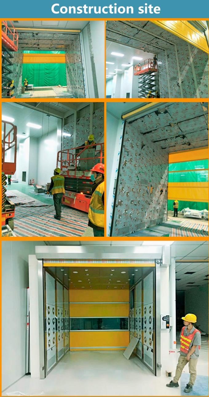 Cửa cuốn điện chống cháy nổ ngoài trời cho nhà để xe bằng vải chống cháy nổ 9