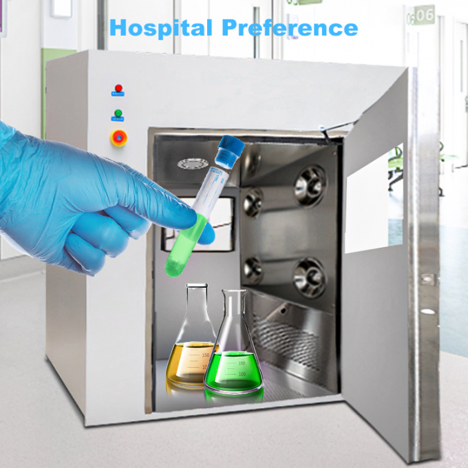 Hộp truyền điện động bằng thép không gỉ UV Hộp truyền phòng sạch 3