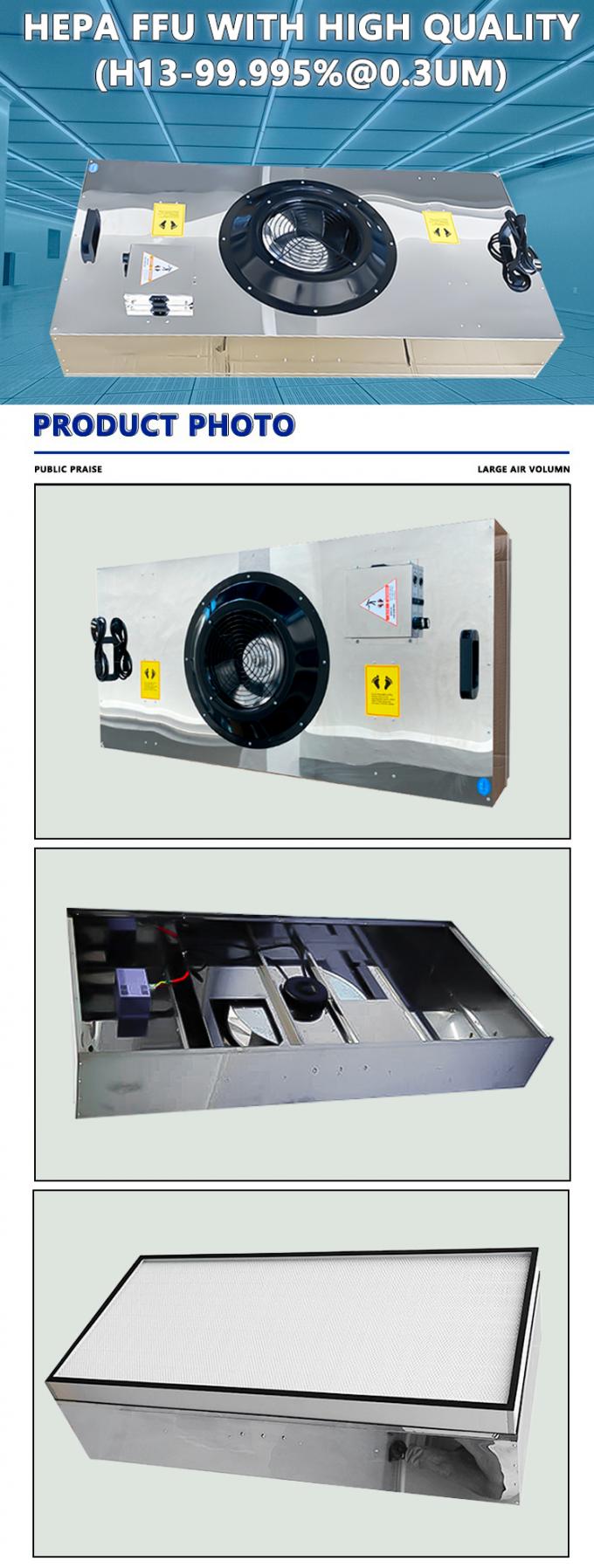 Hiệu suất hệ thống tổng thể được cải thiện Bộ lọc quạt phân phối luồng không khí được cải thiện cho phòng sạch dành cho Phòng thí nghiệm 2