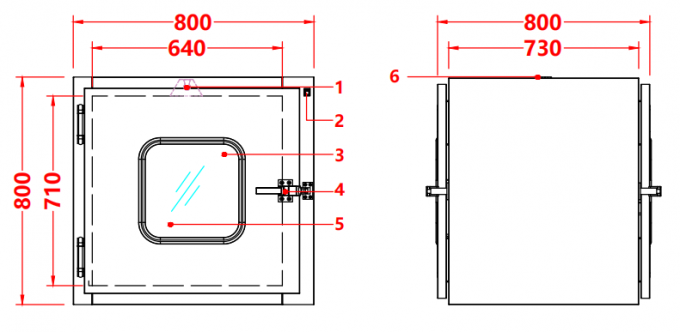Hộp đựng dụng cụ y tế bằng thép không gỉ 304 | 800x800x800mm | Dùng trong dược phẩm và nghiên cứu 2